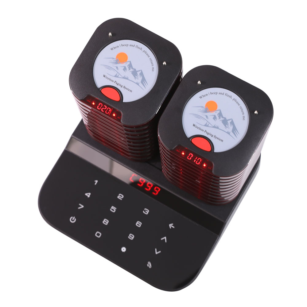 Wireless Calling Paging System 20 Beepers Buzzers Pagers for Food Truck Church Coffee House Cafe Food Court