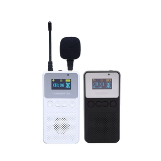 Tour Guide Headset, Removable Battery Transmitter and Receivers, Wireless Whisper Radioguide Audio Guide