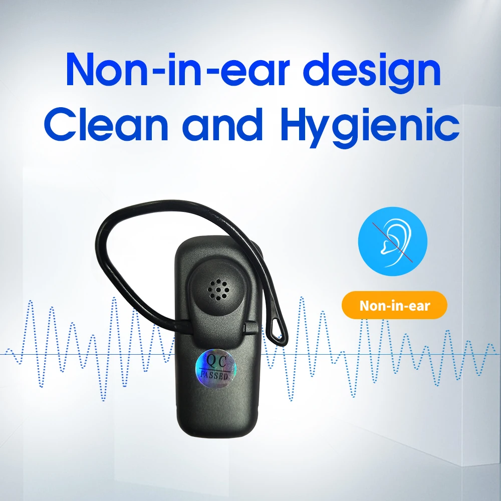 2.4GHz Not in Ear Type Earpiece Receiver 818R with UV Disinfection Charging Case