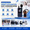 Big Screen AI Noise Reduction Transmitter Automatic Pairing and Automatic Shutoff with SD Card and Pre-recorded Audios