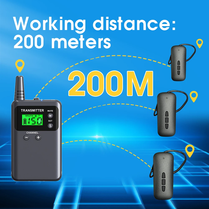 2.4GHz Not in Ear Type Earpiece Receiver 818R with UV Disinfection Charging Case