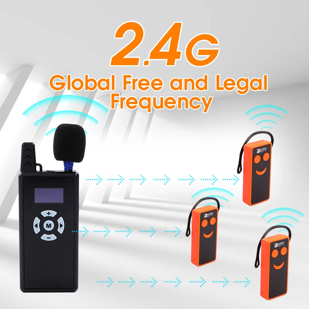 2.4GHz Not in Ear Type Earpiece Receiver E102R with UV Disinfection Charging Case