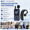 Big Screen AI Noise Reduction Transmitter Automatic Pairing and Automatic Shutoff with SD Card and Pre-recorded Audios