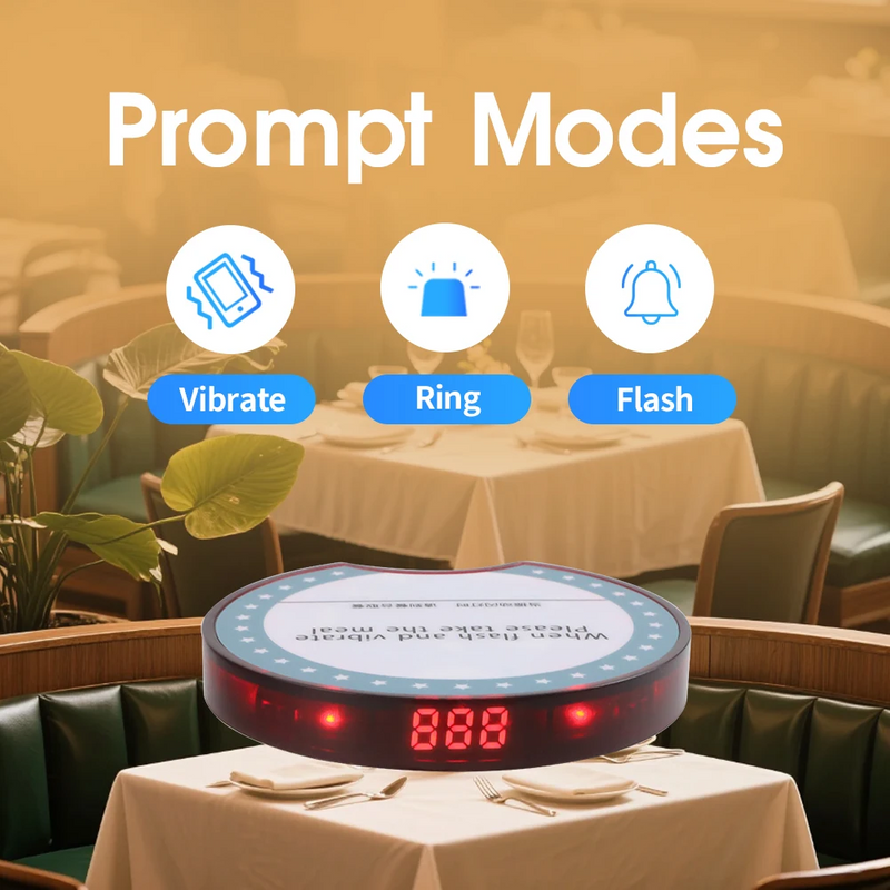 Restaurant Pager System Wireless Customer Queue Calling System 20 Beepers Buzzers with Touch Keyboard