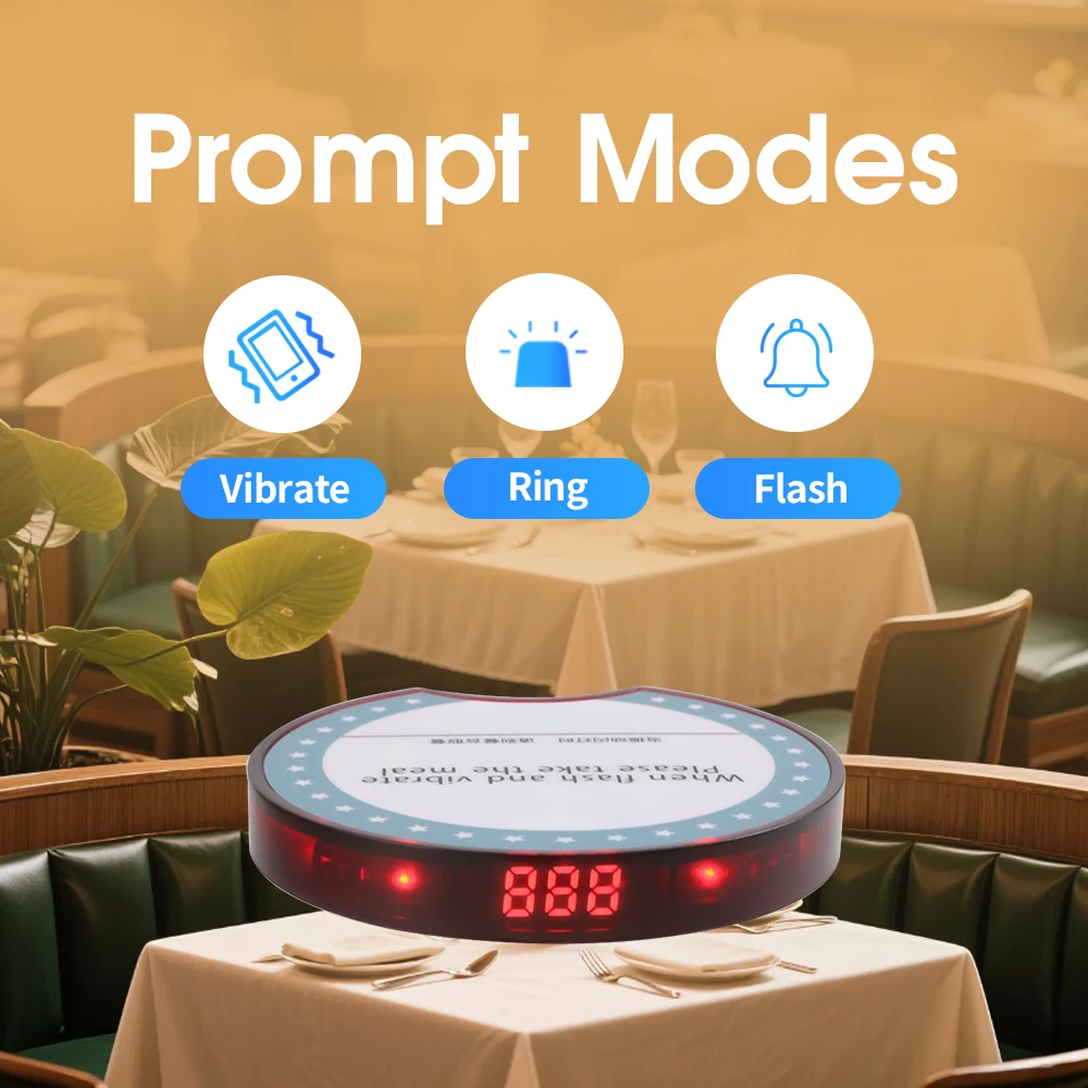 Restaurant Pager System Wireless Customer Queue Calling System 20 Beepers Buzzers with Touch Keyboard