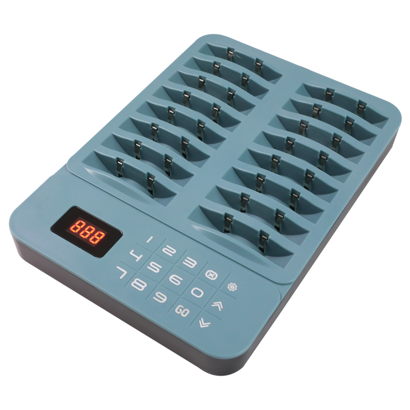 Restaurant Pager System Wireless Customer Queue Calling System 16 Beepers Buzzers with Touch Keyboard