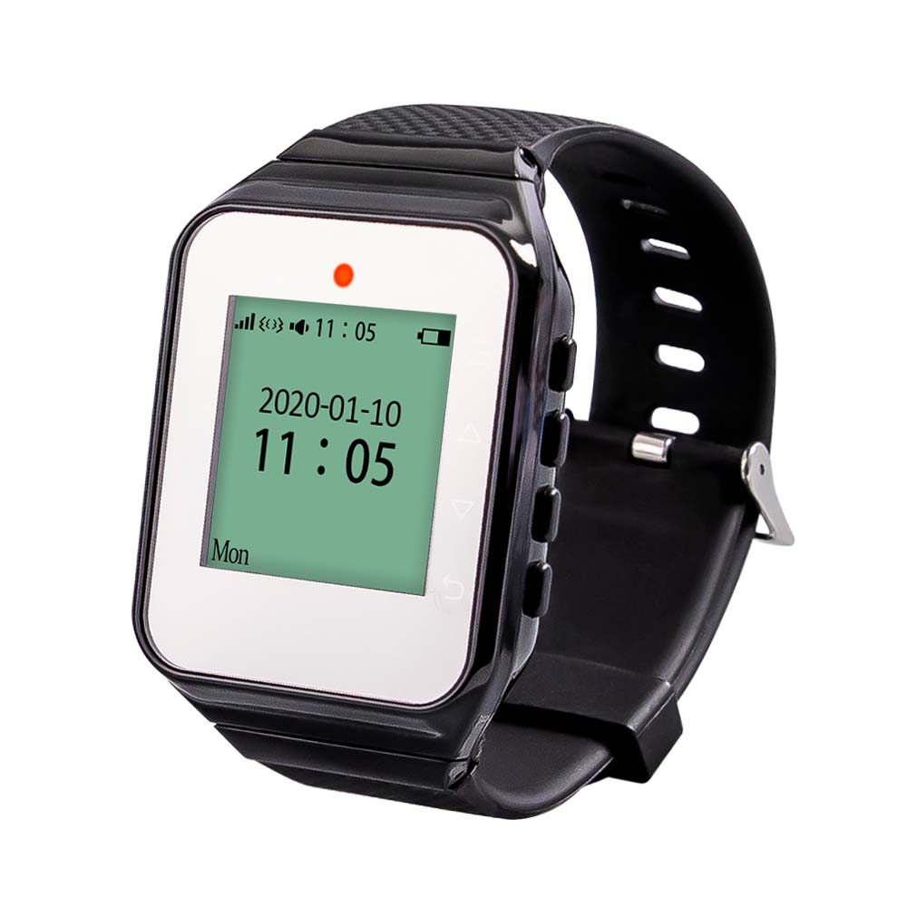 Wireless wristwatch beep pager wristband pager watch for restaurant hospital factory KTV bar hotel construction site bank plant
