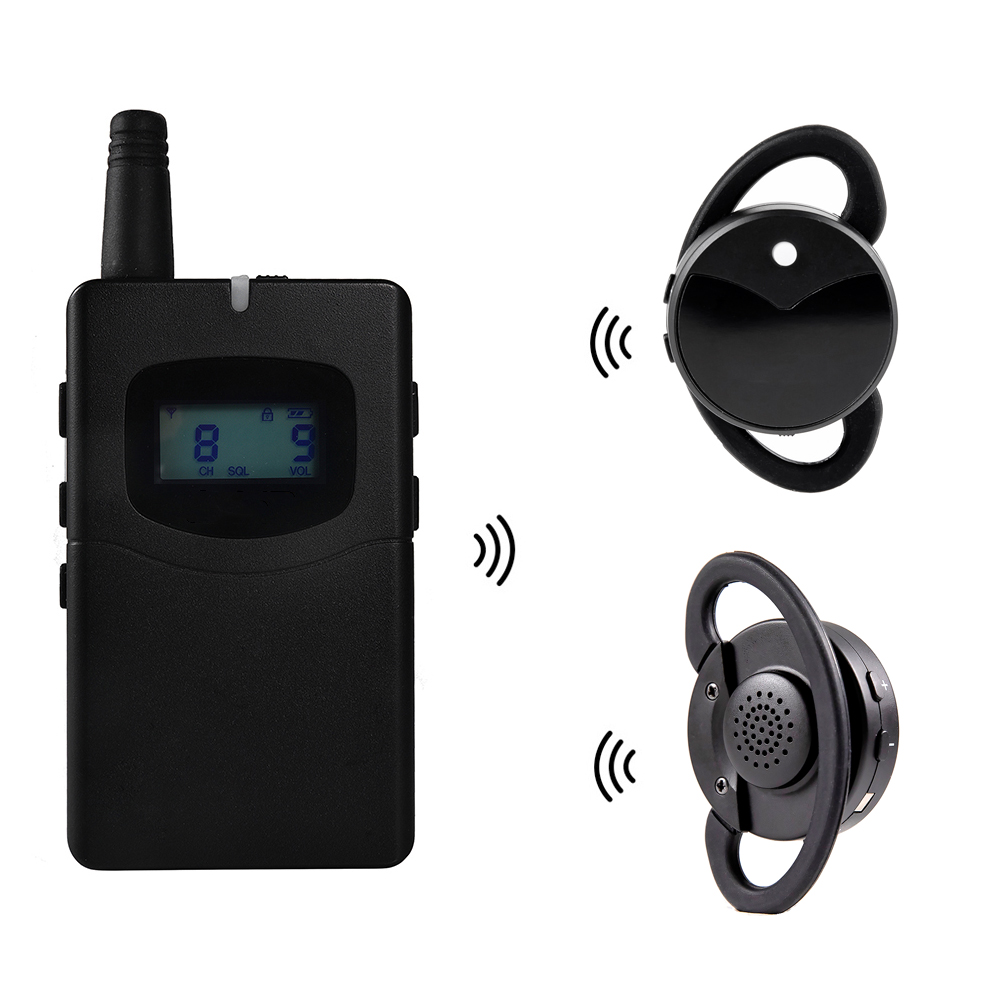 Whisper radio tour guide system earpiece receiver M1 one way and two way