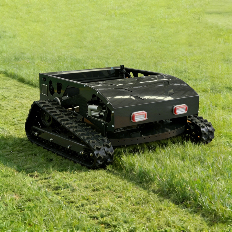 750A All-Terrain Crawler Lawn Mower, Remote Control Grass Cutter, Quiet Operation Steep Slopes Self-Propelled Mower