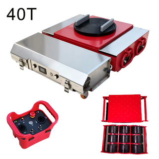 40T 360° Rotational Remote Control Electric Load Moving Skate Truck, Machinery Trolley, Truck Dolly, Cargo Roller