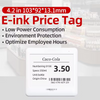 4.2 inch Supermarket Digital Price ESL Tags, Electronic Shelf Display E-paper Labels 