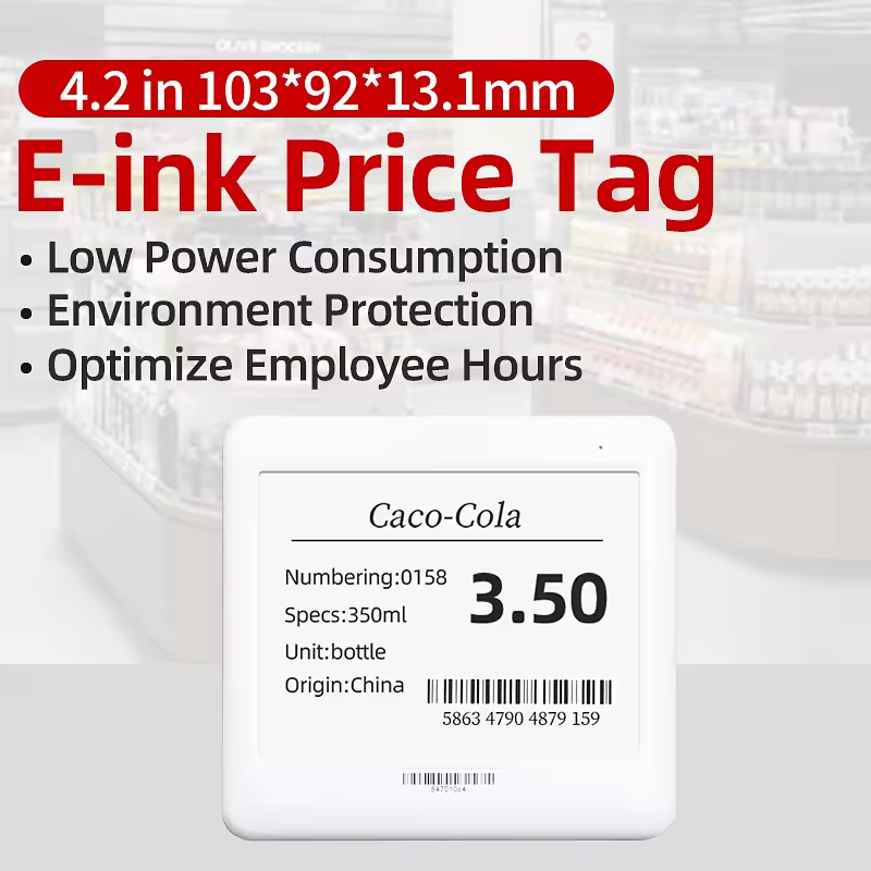 4.2 inch Supermarket Digital Price ESL Tags, Electronic Shelf Display E-paper Labels 