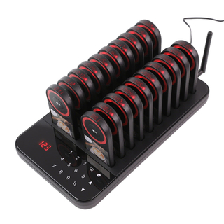 Digital Number Wireless Restaurant Pager System, 20 Buzzer Beeper Calling System 
