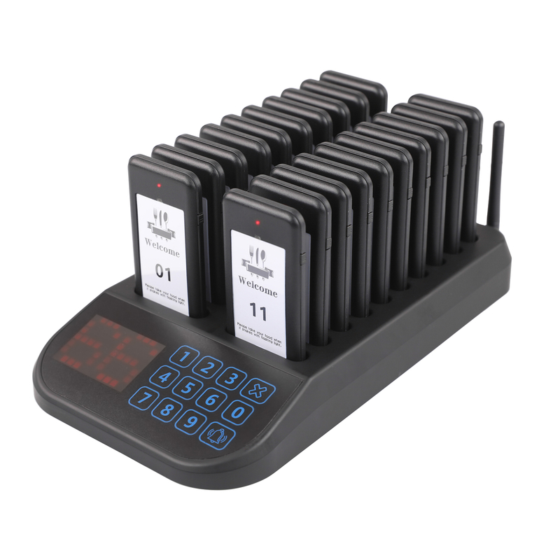 20 Beepers Coaster Pager Call System Restaurant Pager Wireless Calling System for Restaurant