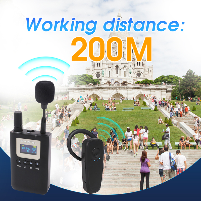 2025 New Model Not in Ear Type Earpiece Receiver Tour Guide System Headset M9R