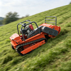 80A All-Terrain Crawler Lawn Mower, Remote Control Grass Cutter, Quiet Operation Steep Slopes Self-Propelled Mower