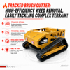 750A All-Terrain Crawler Lawn Mower, Remote Control Grass Cutter, Quiet Operation Steep Slopes Self-Propelled Mower