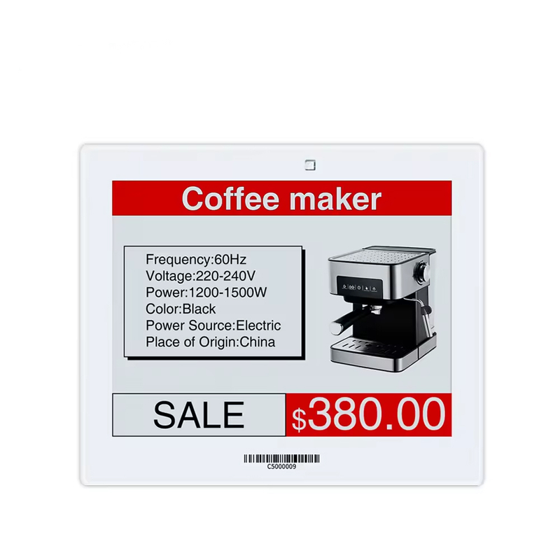 5.83 inch Supermarket Digital Price ESL Tags, Electronic Shelf Display E-paper Labels 