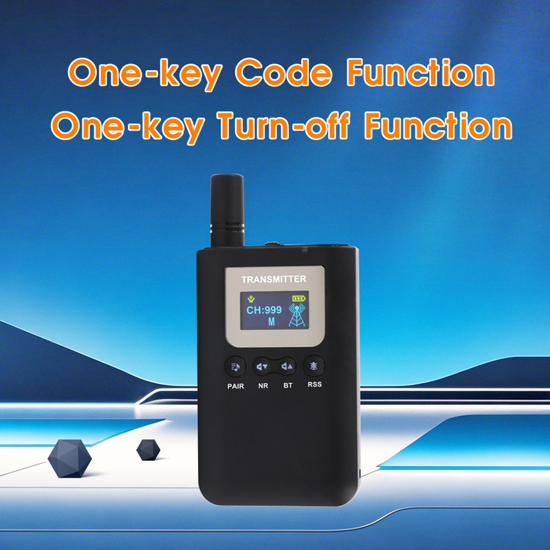 2.4GHz Not in Ear Type Earpiece Receiver 718R with Thick Hook UV Disinfection Charging Case