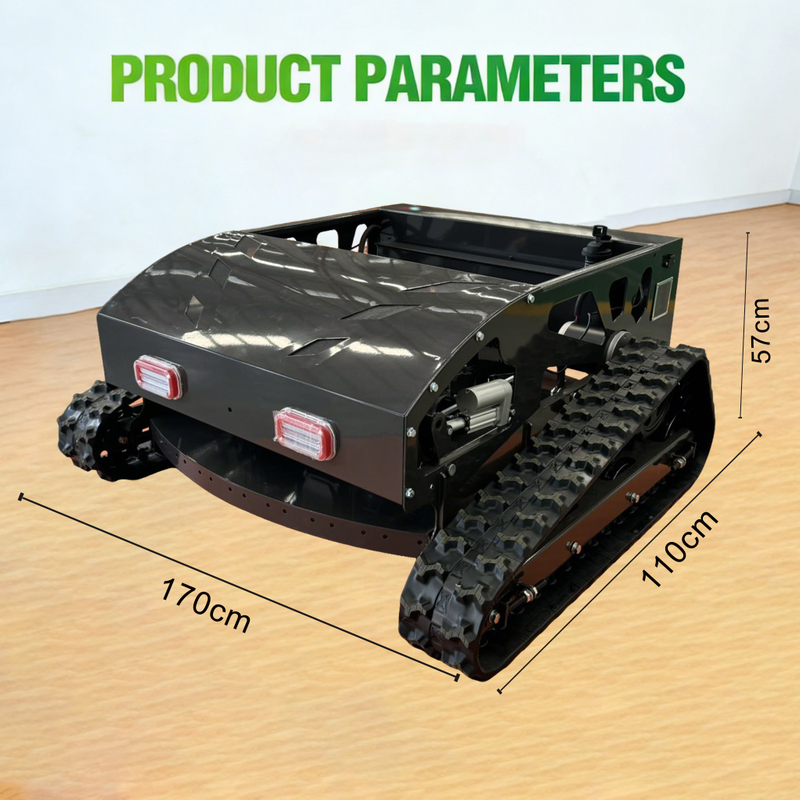 750A All-Terrain Crawler Lawn Mower, Remote Control Grass Cutter, Quiet Operation Steep Slopes Self-Propelled Mower