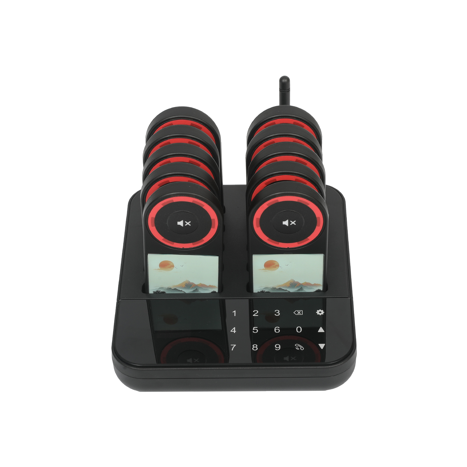 Digital Number Wireless Restaurant Pager System, 10 Buzzer Beeper Calling System 