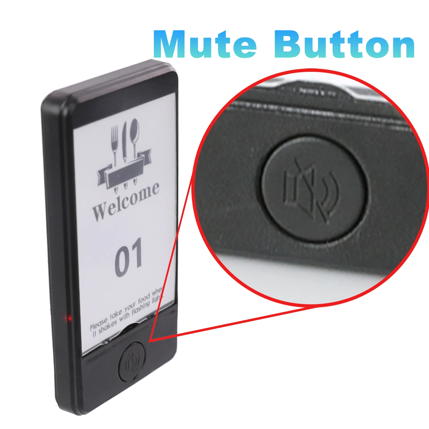 Wireless Restaurant Pager Black 24 Paging System Calling System for Coffee Cafe Dessert Shop Food Truck Court