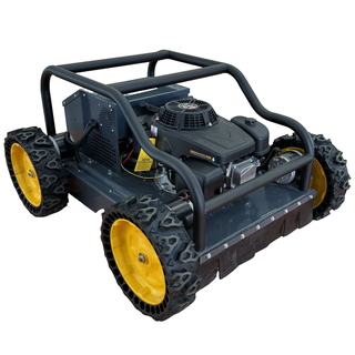 550A All-Terrain Crawler Lawn Mower, Remote Control Grass Cutter, Quiet Operation Steep Slopes Self-Propelled Mower