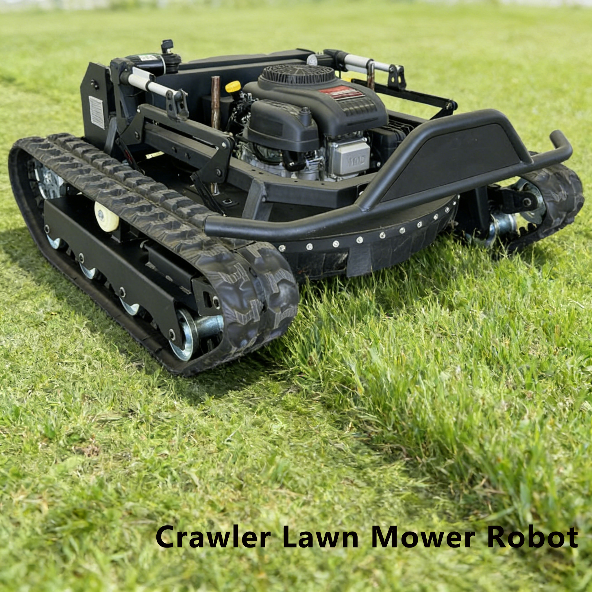 800A All-Terrain Crawler Lawn Mower, Remote Control Grass Cutter, Quiet Operation Steep Slopes Self-Propelled Mower