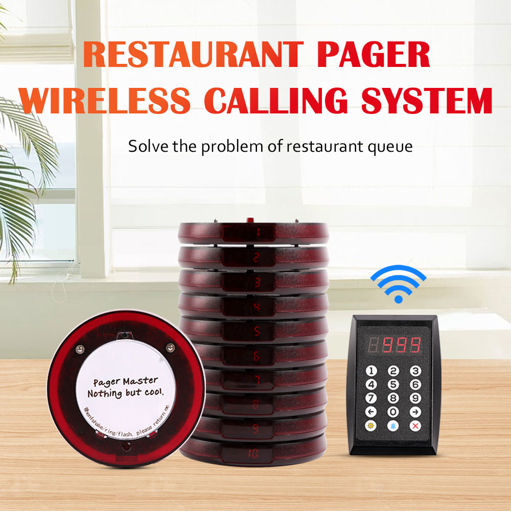 Logo printing coaster restaurant pager wireless pager system