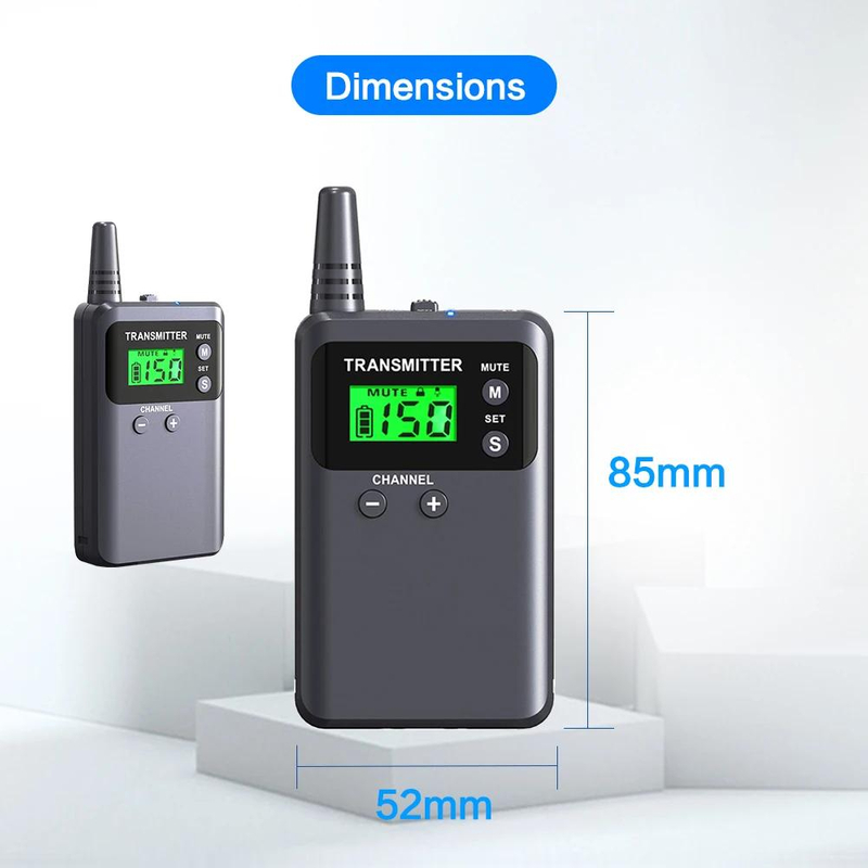 Whisper Wireless Radio Tour Guide System Receiver with Lanyard 707R