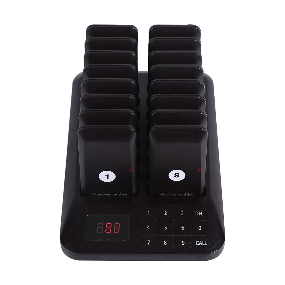 Wireless Restaurant Paging System Restaurant Pager Customer Guest Black Pager