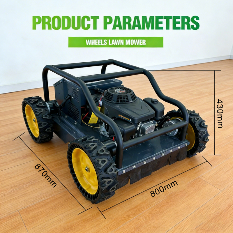 550A All-Terrain Crawler Lawn Mower, Remote Control Grass Cutter, Quiet Operation Steep Slopes Self-Propelled Mower