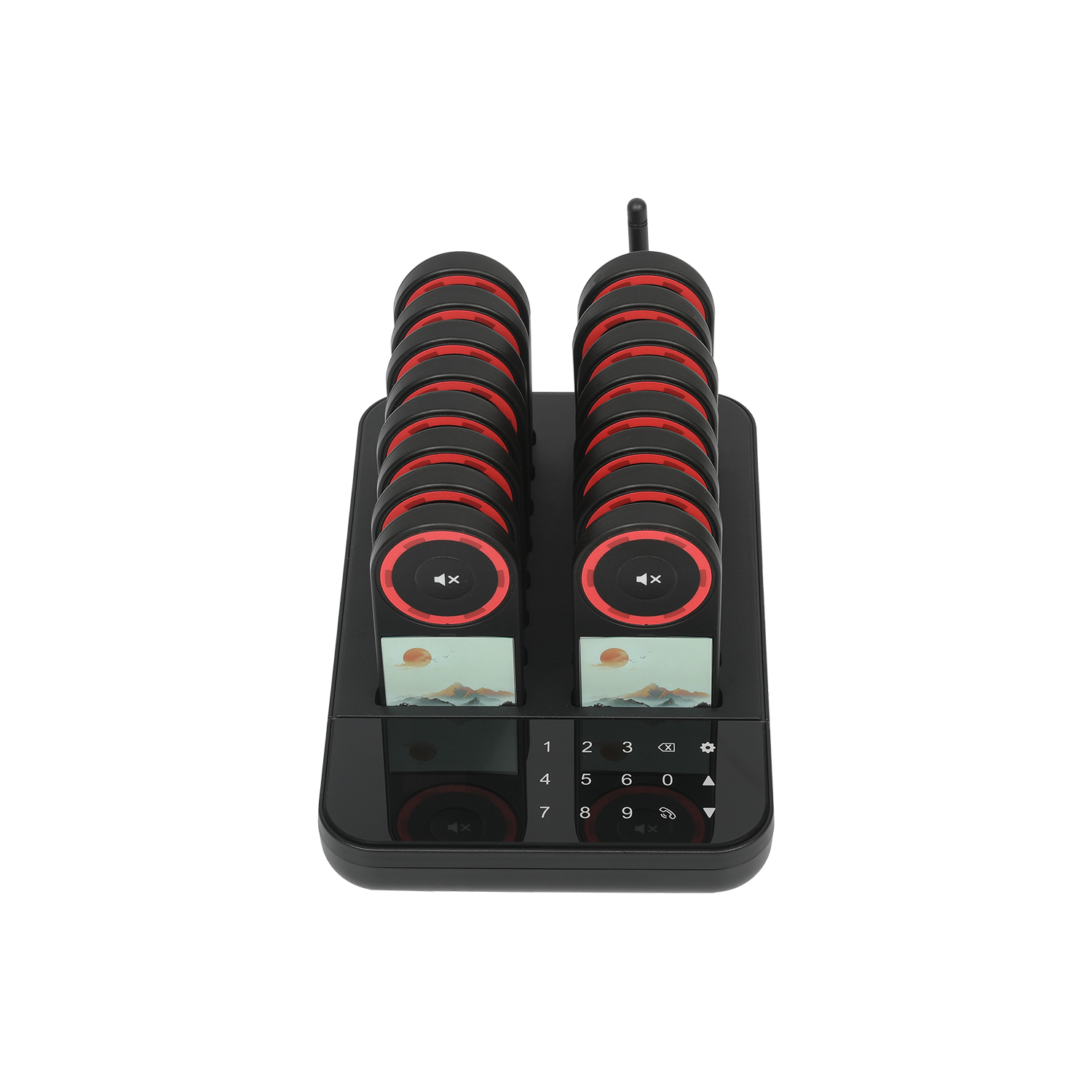 Digital Number Wireless Restaurant Pager System, 16 Buzzer Beeper Calling System 