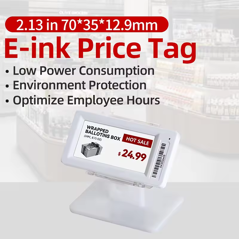 2.13inch Supermarket Digital Price ESL Tags, Electronic Shelf Display E-paper Labels 