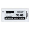 2.9 inch Supermarket Digital Price ESL Tags, Electronic Shelf Display E-paper Labels 