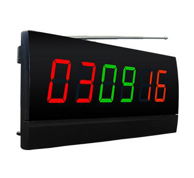 Wireless calling system number display panel screen monitor with 3 called numbers in 6 digits