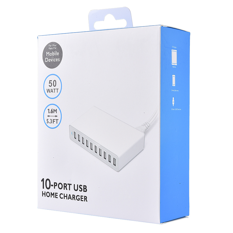 10 port slot USB home charger (30 / 50 / 100 port slot available)